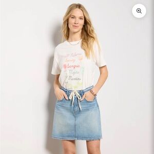 Kut from the Kloth Holly Light Blue Denim Skirt